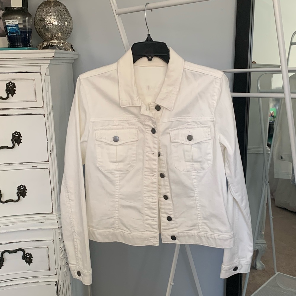 White jean jacket